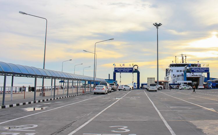 sea port of seatran ferry terminal a pier koh samui,surat thani province,thailand travel