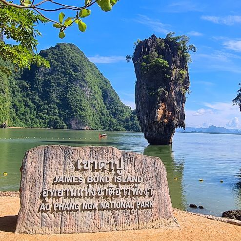 James Bond Island, Ao Phang Nga plaque in the National Park