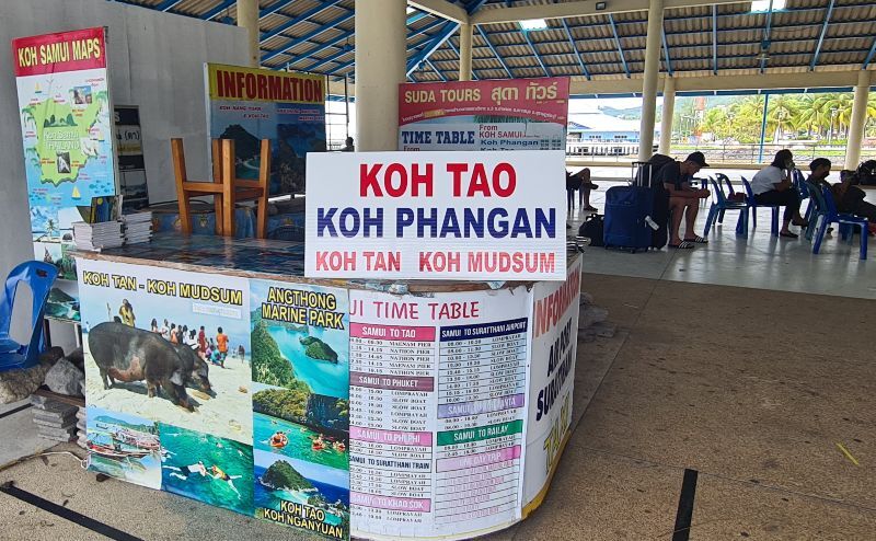 Koh Phangan Ferry counter 