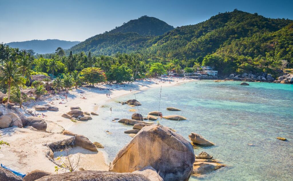 Silver beach, Crystal Beach beach view at Koh Samui Island Thailand
