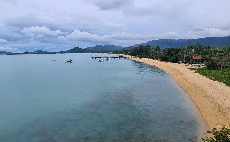 The view of Maenam Beach for the Maenam viewpoint
