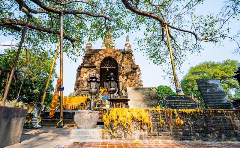 Ancient pagoda in Chet Yod temple, Chiang Mai province.