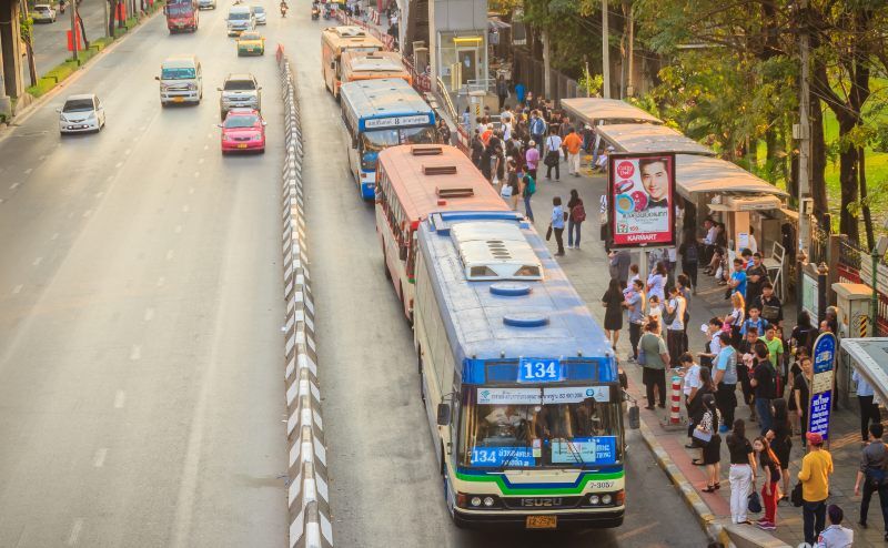 Bangkok Bus Services at Chatuchuk Park 