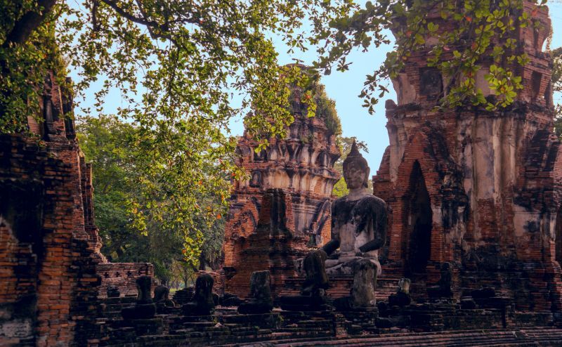 The Tempe Ruins of the Wat Mahathat in Ayutthaya