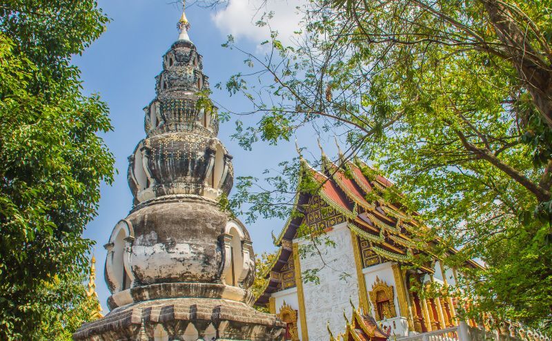 Wat Ku Tao (Temple of the Gourd Pagoda) in Chiang Mai, Thailand. 