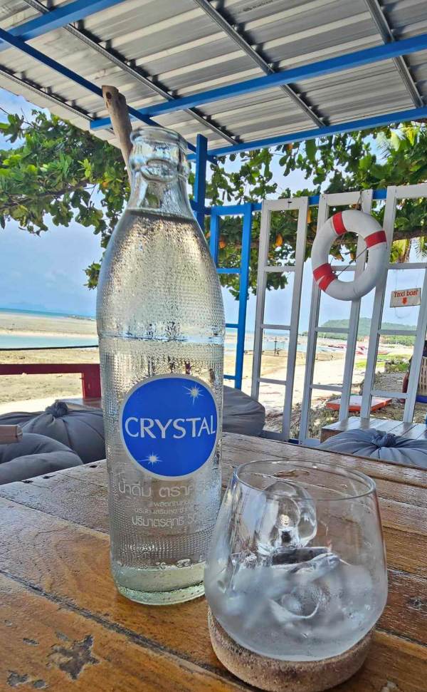 Bottled water and ice by the beach in Koh Samui, Thailand
