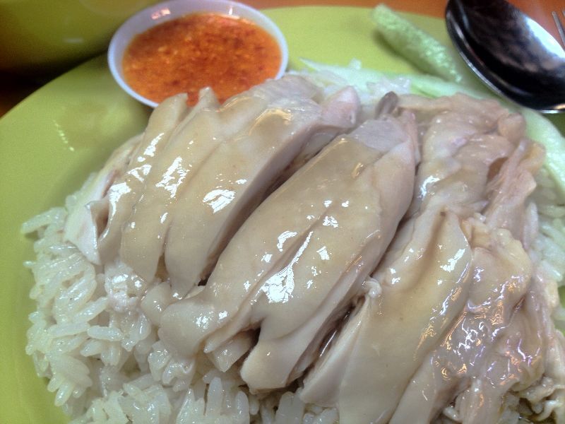 Khao Man Gai - steamed chicken and rice 