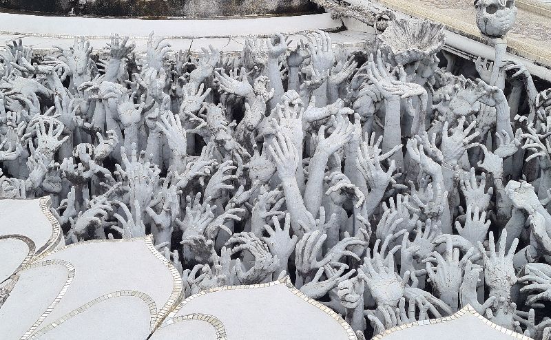The Sea of Hands aka the Hell at the white temple in Chiang Rai