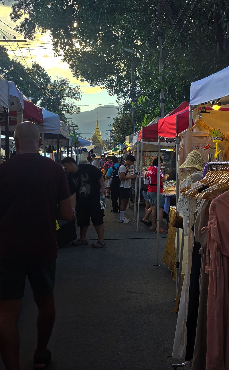 Charles exploring the Sunday Walking Street