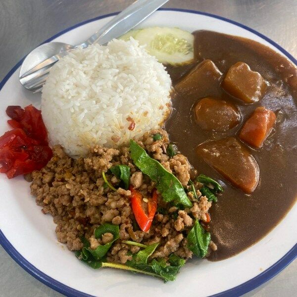 Pad Krapow with Japanese curry 