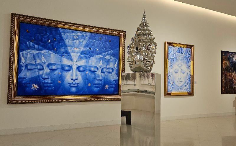 Modern interpretations of traditional Buddhist imagery.