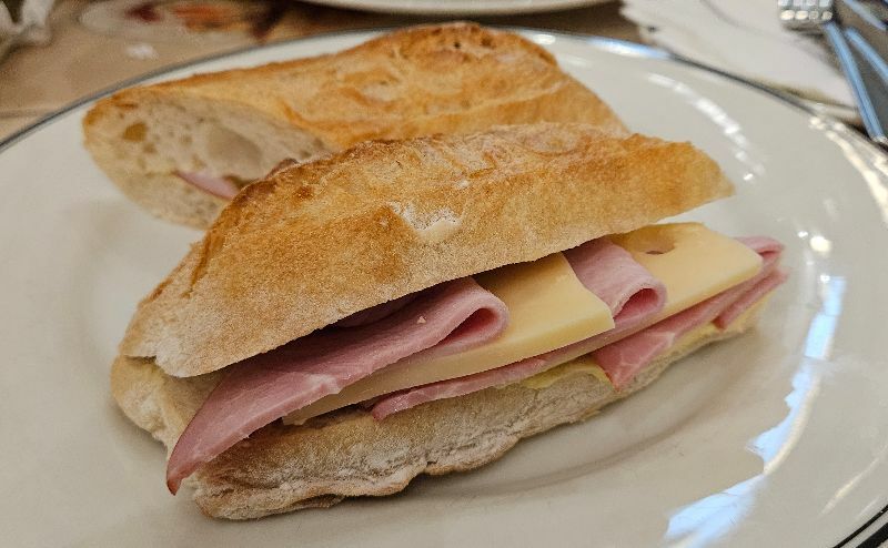 Ham and cheese baguette a popular western food option in Thailand