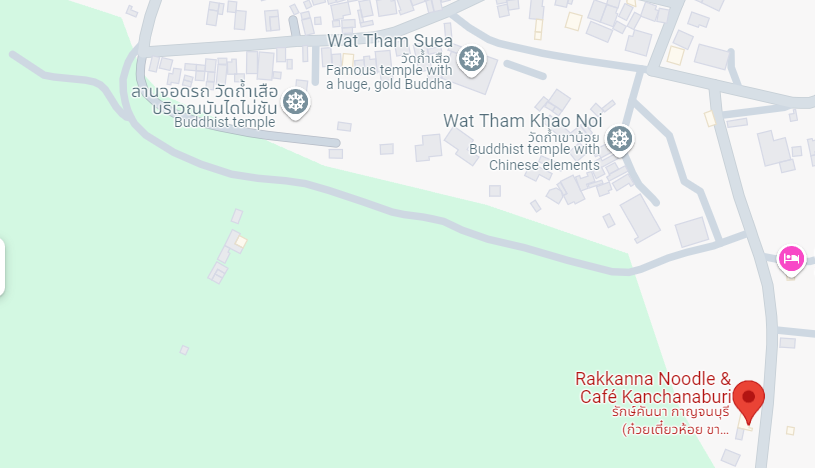 map of rakkana cafe in Kanchanaburi