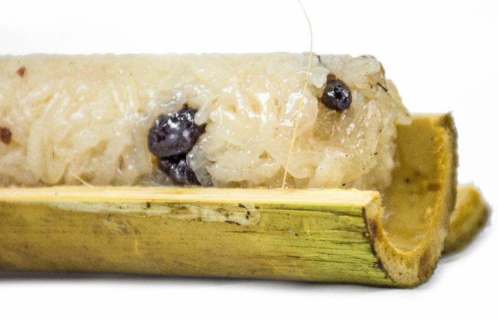 Bamboo sticky rice with blackbeans