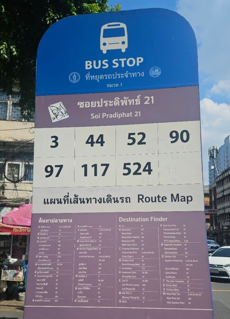 Bangkok Bus Stop Sign