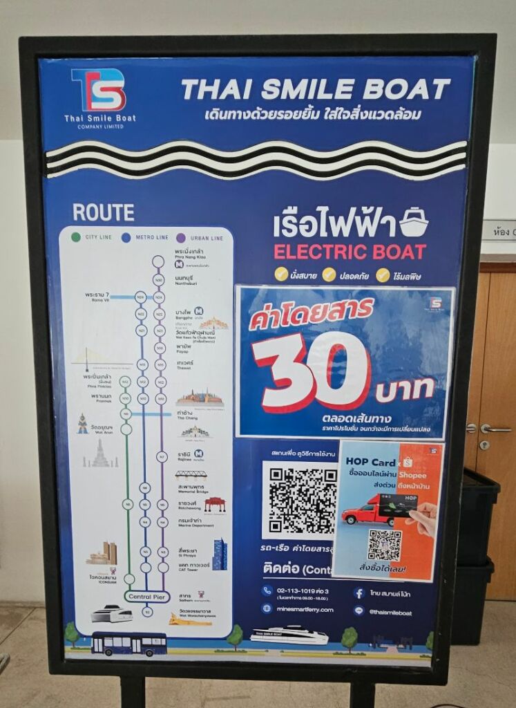 Smile Boats Chao Phraya route map