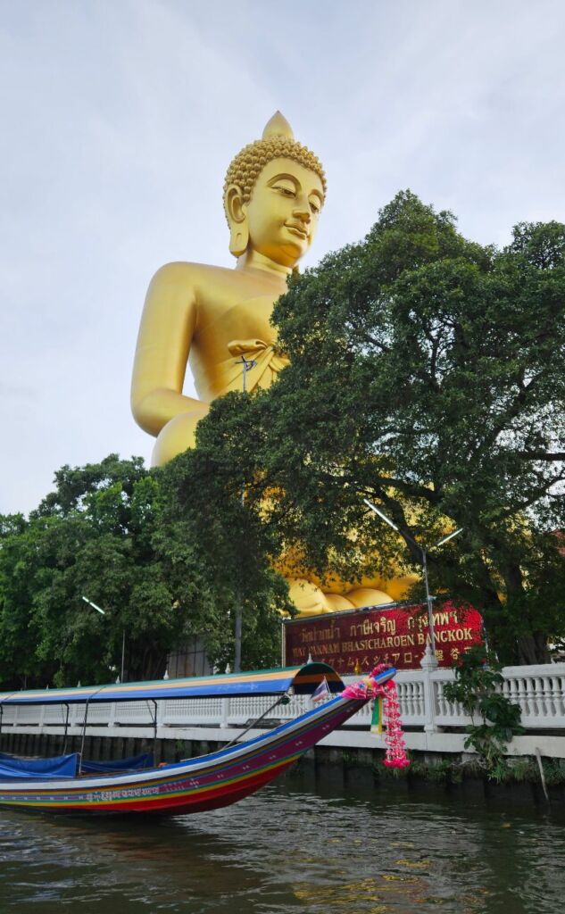 Wat Paknam from our longtail boat on the Thonburi canals