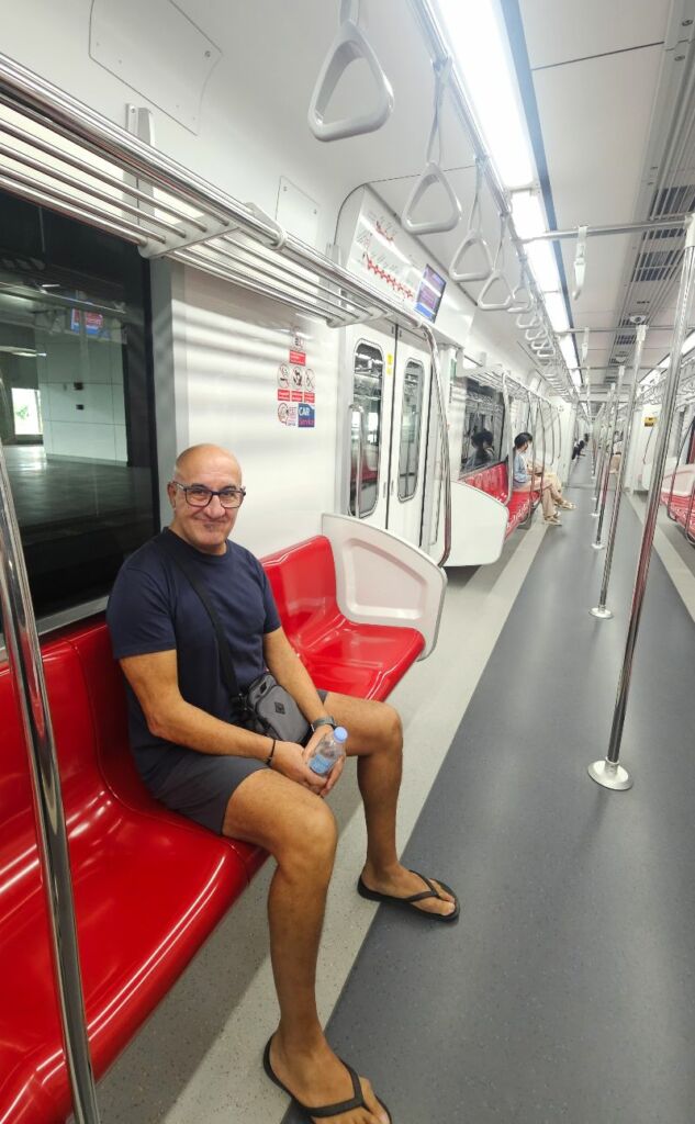 Red line airport train to Don Mueng at 2pm on a weekday - almost empty