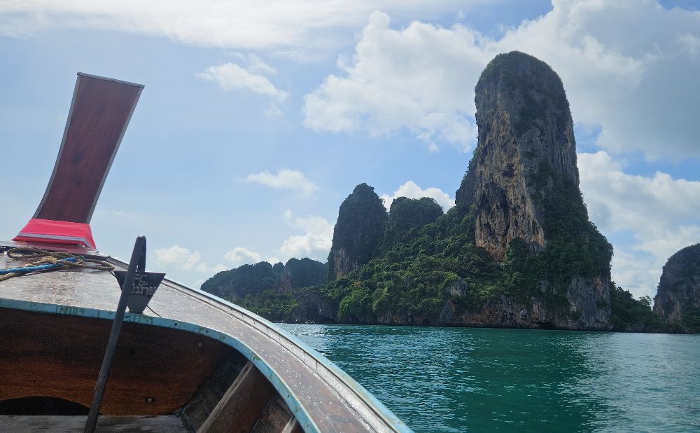 On the boat to Railay Beach