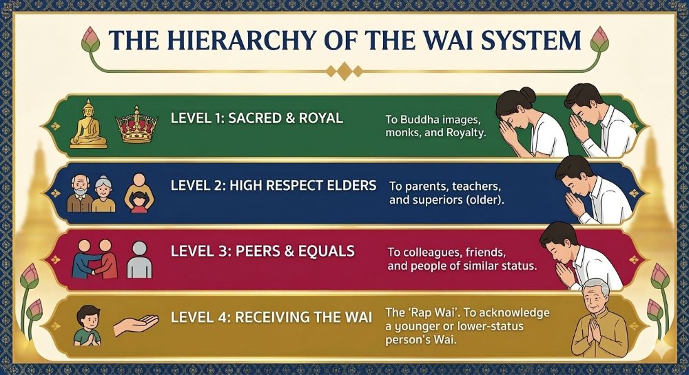 Wai system in Thailand 
Image created with assistance of AI 