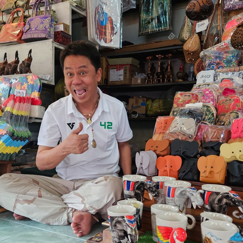 haggling with a market vendor
