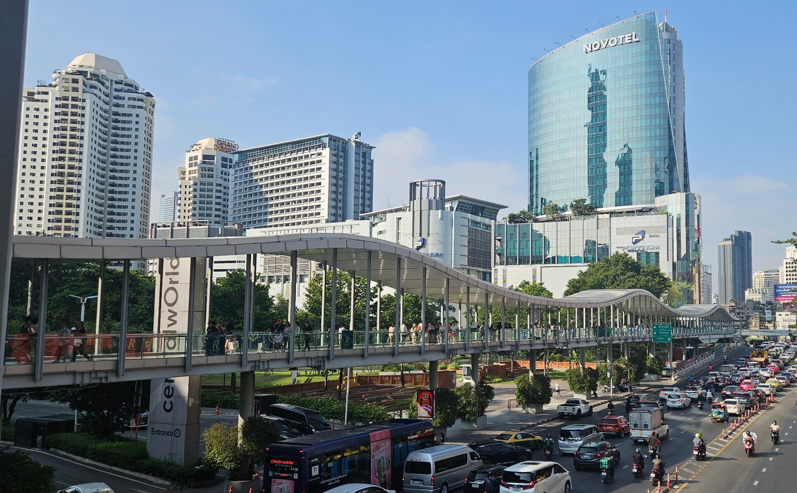 Bangkok Shopping skywalk route