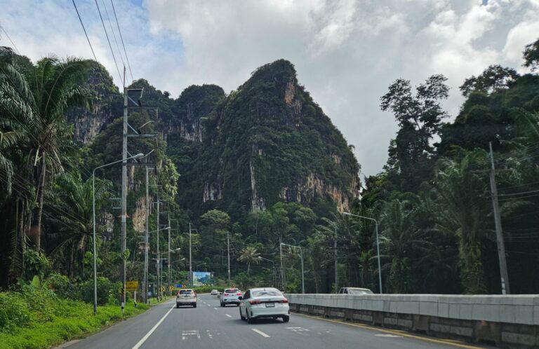 Driving in thailand to Krabi