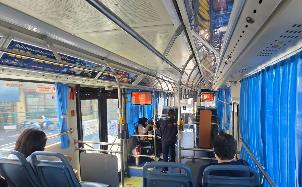 Electric (Smile) bus in Bangkok